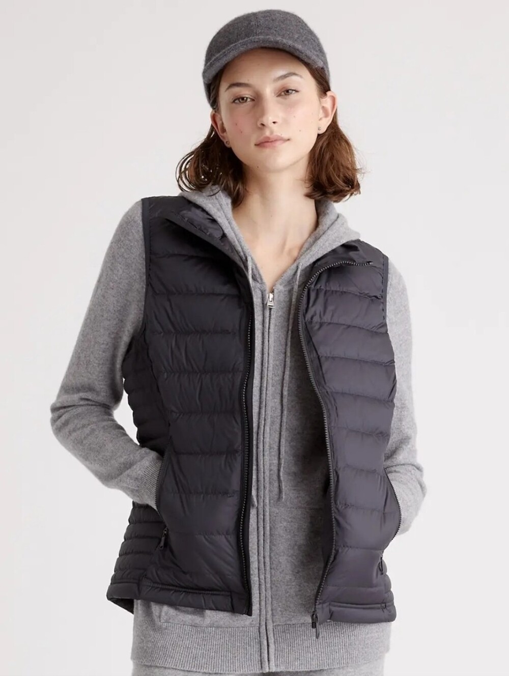 Quince Lightweight Down Packable Puffer Vest Black Small